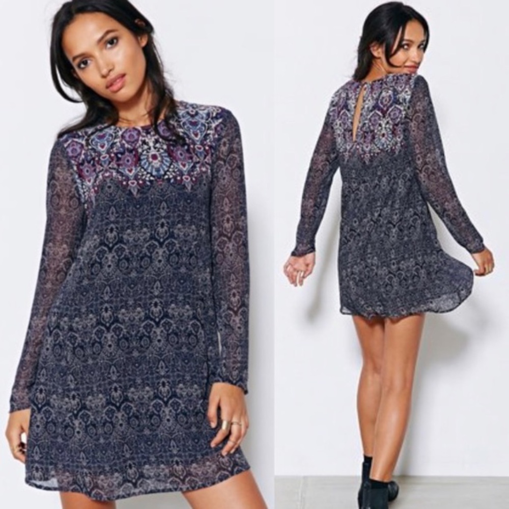 Ecote Long Sleeve Swing Dress